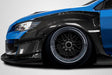 Extreme Dimensions Carbon Creations VRS Wide Body Front Fenders - 8 Piece - 2015-2021 WRX STI