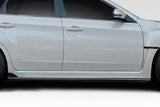 Extreme Dimensions Duraflex STI S206 Look Side Skirt Splitters - 2 Piece - 2008-2014 WRX STI