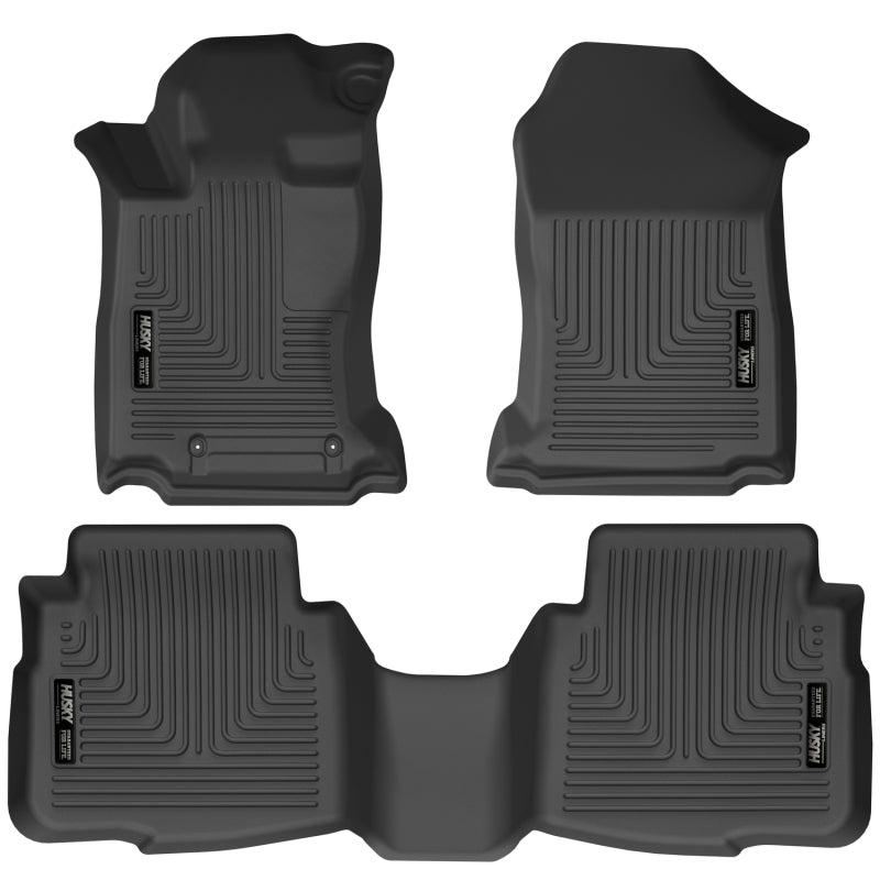 Husky Liners WeatherBeater Black Front & 2nd Seat Floor Liners - 2020 Subaru Outback