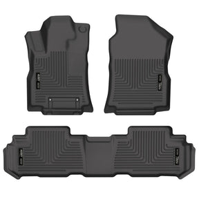 Husky Liners Weatherbeater Black Front & 2nd Seat Floor Liners - 2019-2023 Subaru Ascent