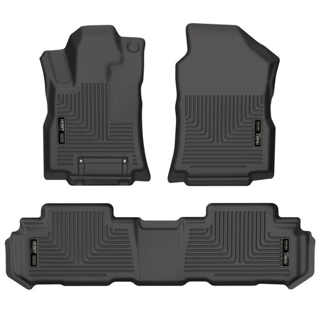 Husky Liners Weatherbeater Black Front & 2nd Seat Floor Liners - 2019-2023 Subaru Ascent