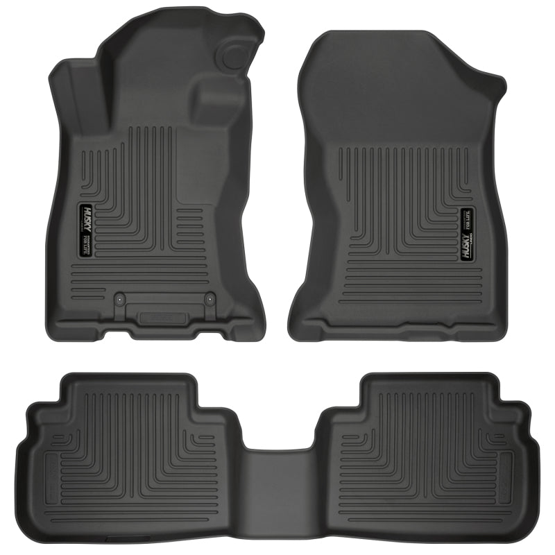 Husky Liners Weatherbeater Black Front & 2nd Seat Floor Liners - 2019 Subaru Forester