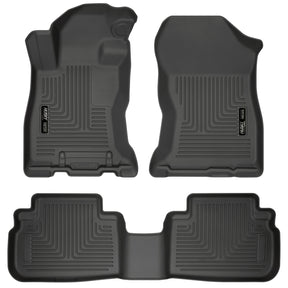 Husky Liners Weatherbeater Black Front & 2nd Seat Floor Liners - 2019 Subaru Forester