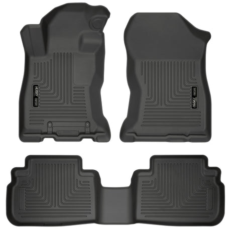 Husky Liners Weatherbeater Black Front & 2nd Seat Floor Liners - 2019 Subaru Forester