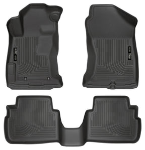 Husky Liners Weatherbeater Black Front & 2nd Seat Floor Liners - 2017 Subaru Impreza