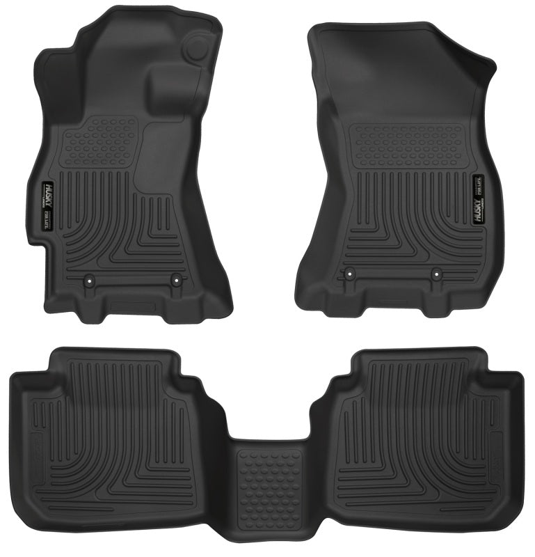 Husky Liners Weatherbeater Black Front & 2nd Seat Floor Liners - 2015 Subaru Outback