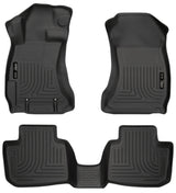 Husky Liners WeatherBeater Combo Front&2nd Row Black Floor Liners - 2012-2014 Subaru Impreza