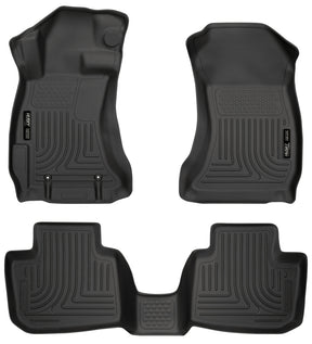 Husky Liners WeatherBeater Combo Front&2nd Row Black Floor Liners - 2012-2014 Subaru Impreza