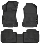 Husky Liners Weatherbeater Black Front & 2nd Seat Floor Liners - 2014 Subaru Forester