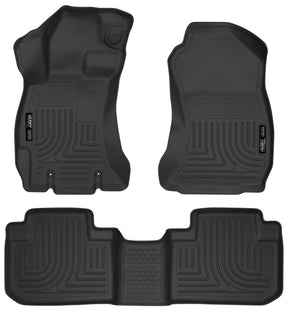 Husky Liners Weatherbeater Black Front & 2nd Seat Floor Liners - 2014 Subaru Forester