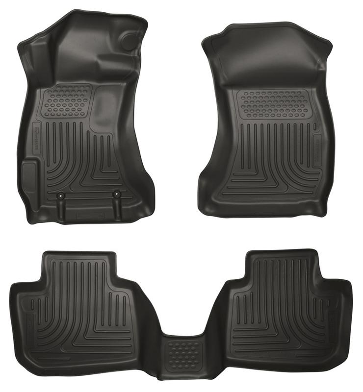 Husky Liners Weatherbeater Black Front & 2nd Seat Floor Liners - 2014 Subaru Forester