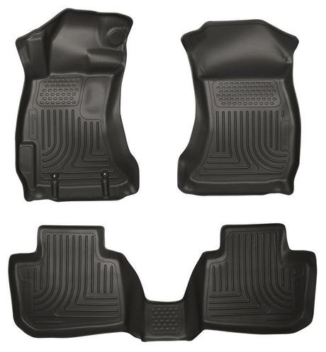 Husky Liners Weatherbeater Black Front & 2nd Seat Floor Liners - 2014 Subaru Forester