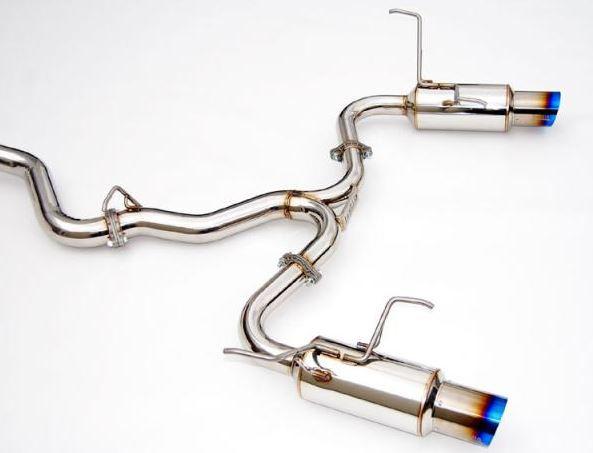 Invidia Dual N1 Burnt Titanium-Tip Cat-Back Exhaust - 2008-2014 Subaru WRX / STI Hatchback