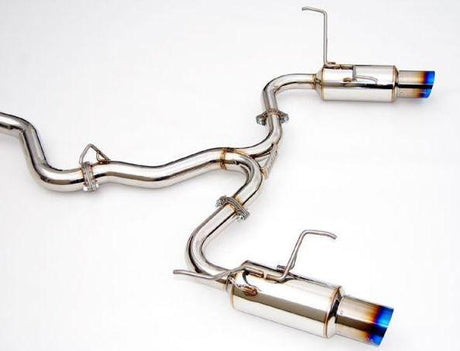 Invidia Dual N1 Burnt Titanium-Tip Cat-Back Exhaust - 2008-2014 Subaru WRX / STI Hatchback
