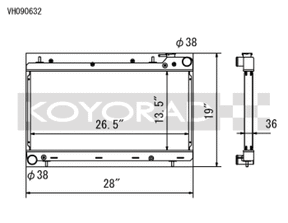 Koyo 1.8 / 2.2L (MT) Radiator - 1993-1998 Subaru Impreza
