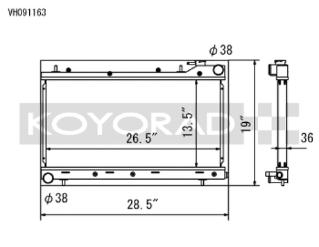 Koyo RS Performance Radiator - 1999-2002 Subaru Forester