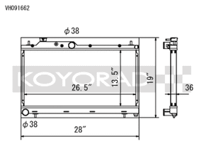 Koyo (MT / w/ Filler Neck) Radiator - 2005-2009 Subaru Legacy