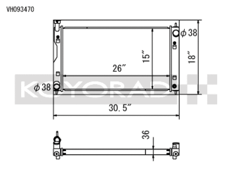 Koyo 2.0L Non-Turbo / 2.5L Non-Turbo Aluminum Radiator - 2018-2022 Subaru Crosstrek