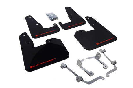 Rally Armor 2008-14 Subaru STI Black UR Mud Flap Red Logo mud flap set