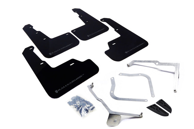 Rally Armor 2015-21 Subaru WRX & STI Black UR Mud Flap Grey Logo mud flap set
