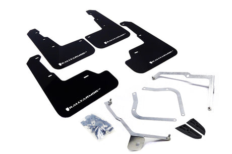 Rally Armor 2015-21 Subaru WRX & STI Black UR Mud Flap White Logo mud flap set