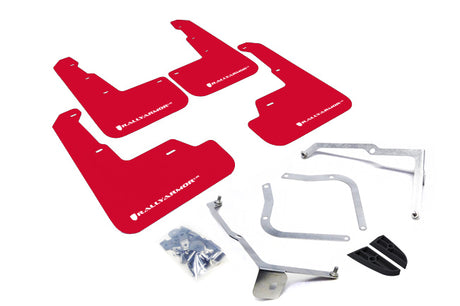 Rally Armor 2015-21 Subaru WRX & STI Red UR Mud Flap White Logo mud flap set