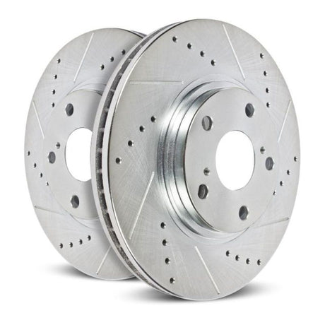 PowerStop Front Evolution Drilled & Slotted Rotors - Pair - 2014-2018 Subaru Forester