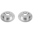 PowerStop Rear Evolution Drilled & Slotted Rotors - Pair - 2014-2018 Subaru Forester