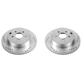 PowerStop Rear Evolution Drilled & Slotted Rotors - Pair - 2014-2018 Subaru Forester