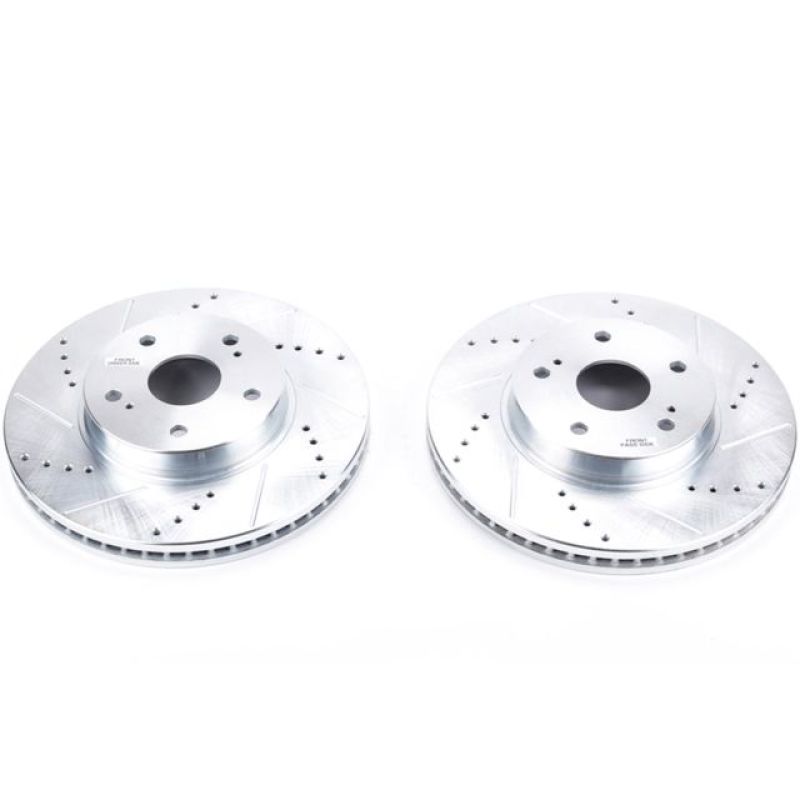PowerStop Front Evolution Drilled & Slotted Rotors - Pair - 2015-2018 Subaru Legacy