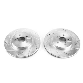 PowerStop Front Evolution Drilled & Slotted Rotors - Pair - 2019 Subaru Crosstrek
