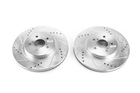 PowerStop Front Evolution Drilled & Slotted Rotors - Pair - 2019 Subaru Crosstrek