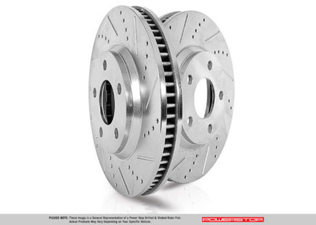 PowerStop Front Evolution Drilled & Slotted Rotors - Pair - 2019-2020 Subaru Forester