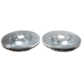PowerStop Front Evolution Drilled & Slotted Rotors - Pair - 2019-2021 Subaru Ascent