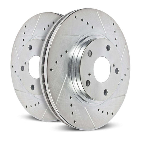PowerStop Front Evolution Drilled & Slotted Rotors - Pair - 2019-2021 Subaru Ascent