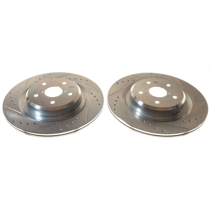 PowerStop Rear Evolution Drilled & Slotted Rotor - Pair - 2019-2020 Subaru Ascent