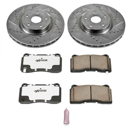PowerStop Front Z26 Street Warrior Brake Kit - 2005-2014 Subaru Impreza