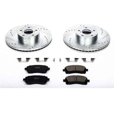 PowerStop Front Z23 Evolution Sport Brake Kit - 2002-2003 Subaru Impreza