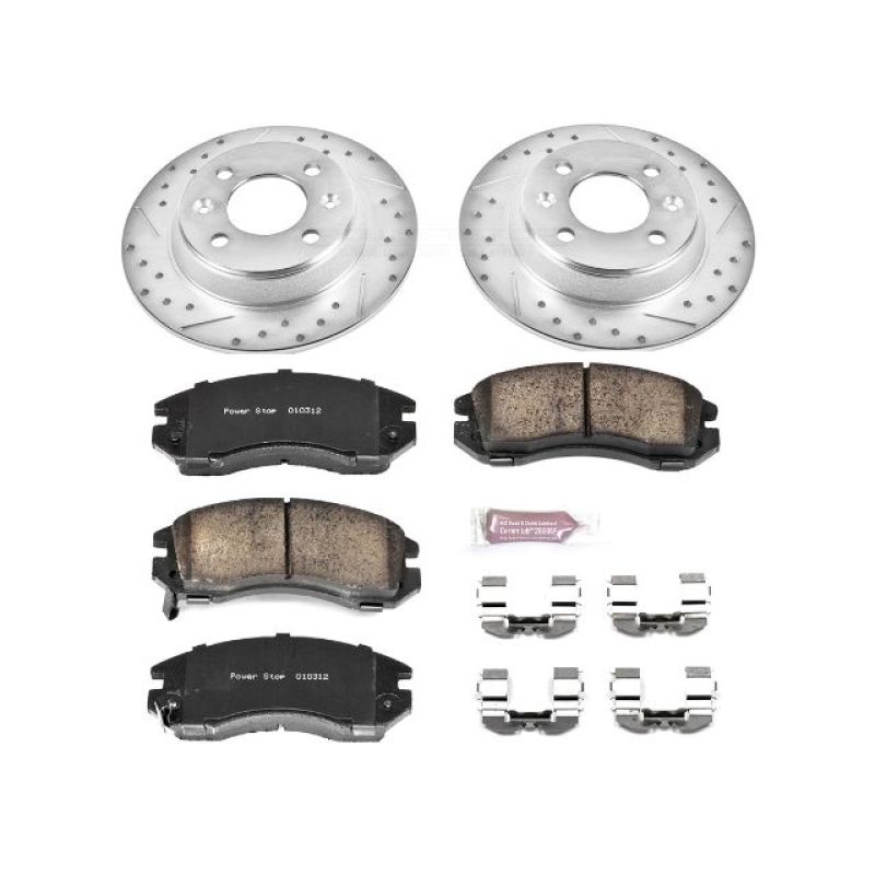 PowerStop Front Z23 Evolution Sport Brake Kit - 1993-1996 Subaru Impreza