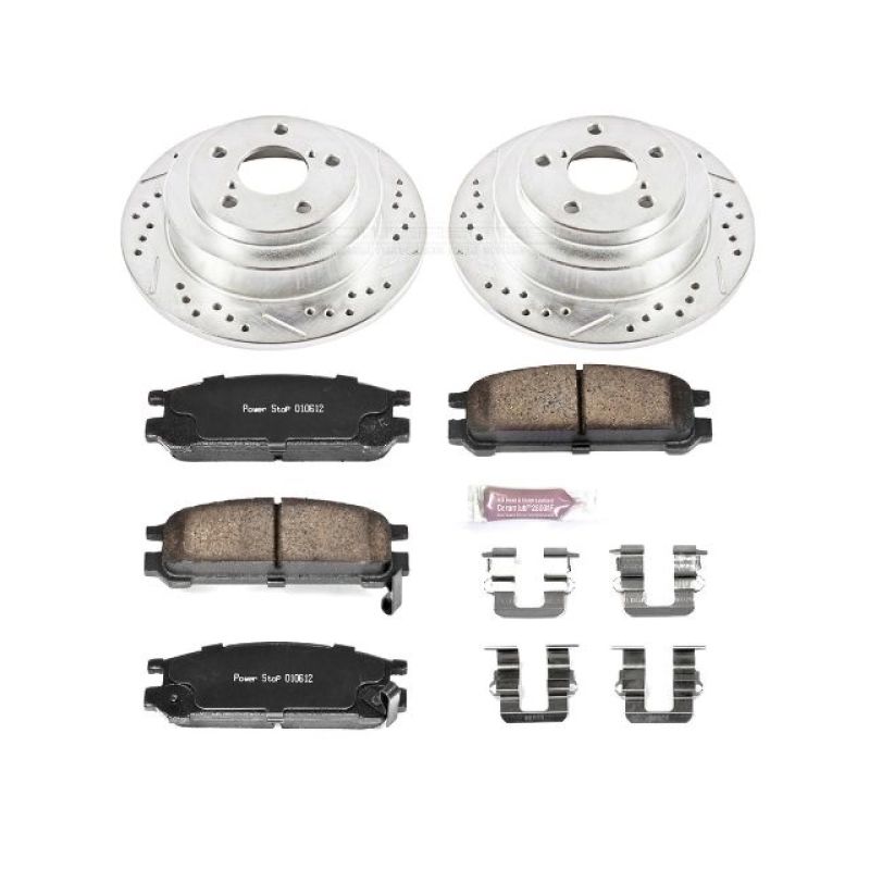 PowerStop Rear Z23 Evolution Sport Brake Kit - 1993-1996 Subaru Impreza