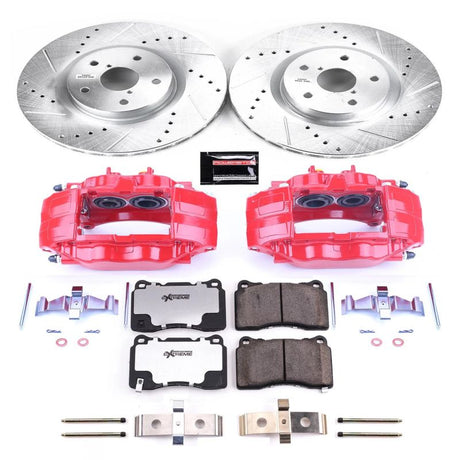 PowerStop Front Z26 Street Warrior Brake Kit w/ Calipers - 2005-2014 Subaru Impreza