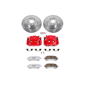PowerStop Front Z26 Street Warrior Brake Kit w/ Calipers - 2002-2003 Subaru Impreza