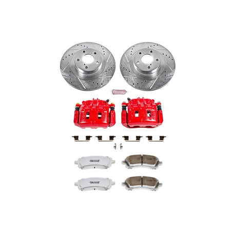 PowerStop Front Z26 Street Warrior Brake Kit w/ Calipers - 2002-2003 Subaru Impreza