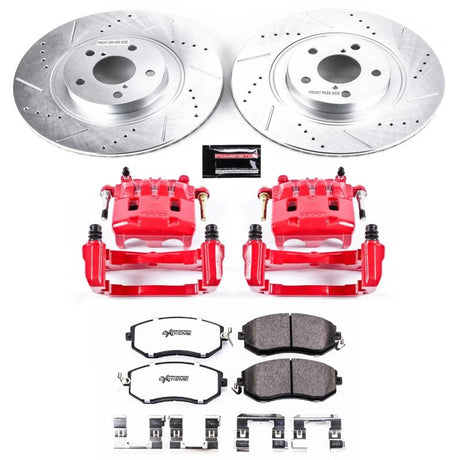 PowerStop Front Z26 Street Warrior Brake Kit w/ Calipers - 2016-2017 Subaru XV Crosstrek