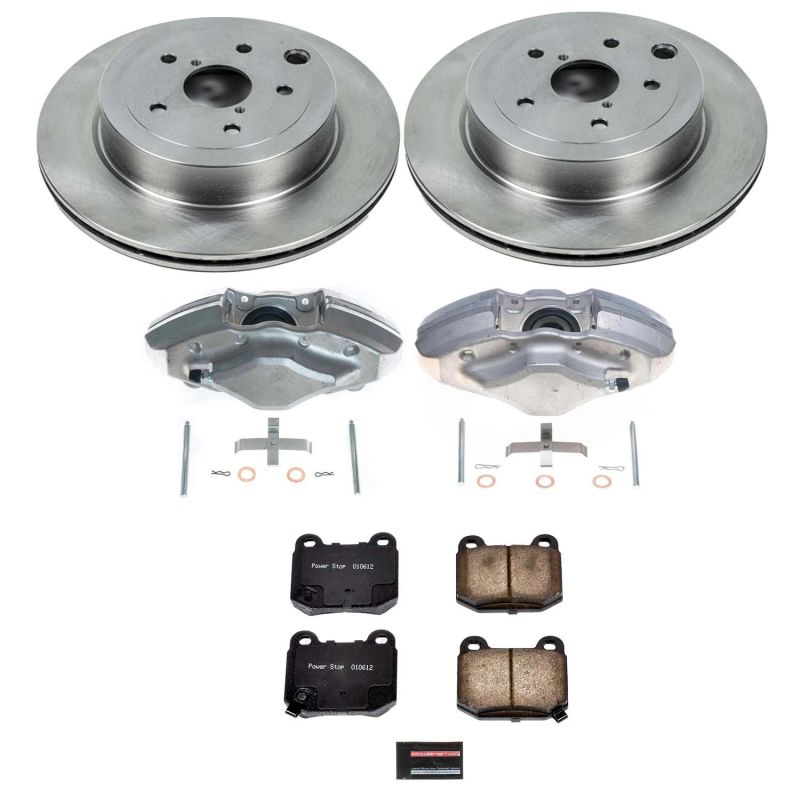 PowerStop Rear Autospecialty Brake Kit w/ Calipers - 2008-2014 Subaru Impreza