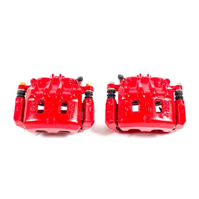 PowerStop Front Red Calipers w/ Brackets - Pair - 2002-2003 Subaru Impreza