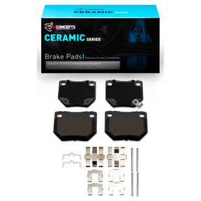 R1 Concepts Rear Ceramic Pads & Hardware Kit - 2006-2007 Subaru Impreza