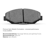 R1 Concepts Rear Semi Met Brake Pads - 2006-2007 Subaru Impreza