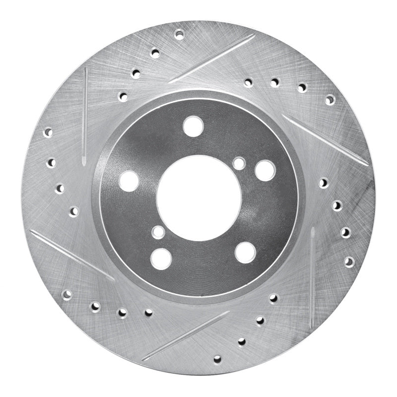 R1 Concepts Front Left Drilled & Slotted Brake Rotor - 1993-2001 Subaru Impreza