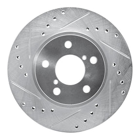 R1 Concepts Front Left Drilled & Slotted Brake Rotor - 1993-2001 Subaru Impreza